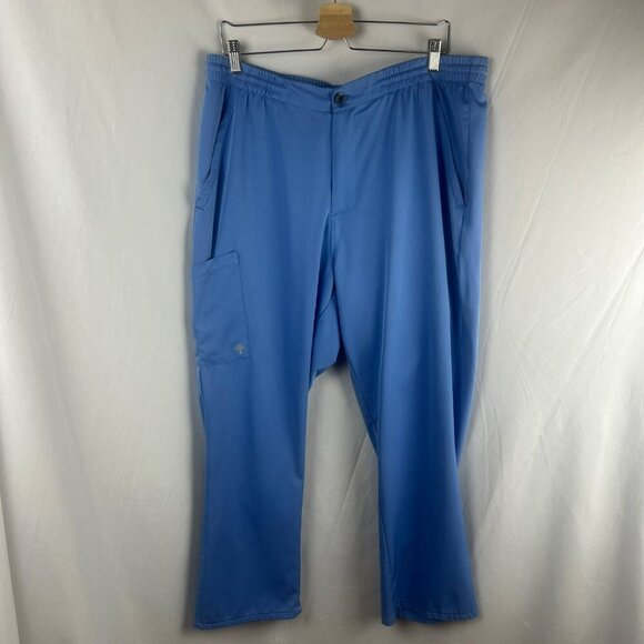 HH Works Healing Hands Scrub Pants Men XL Ceil Blue Style 9590 Ryan Straight - Picture 2 of 9